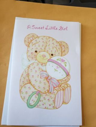 New baby card for girl