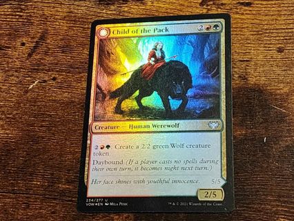 Magic the gathering mtg Child of the Pack foil card Crimson Vow