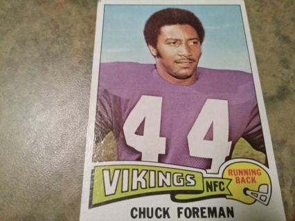 1975 TOPPS CHUCK FOREMAN MINNESOTA VIKINGS FOOTBALL CARD# 240