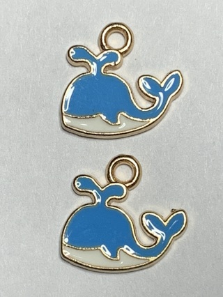 WHALE CHARMS~#3~BLUE~FREE SHIPPING!