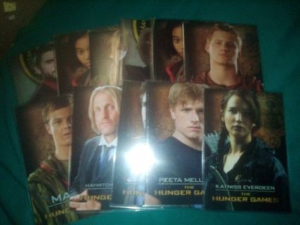 Lot of 11 Hunger Games Tribute Cards