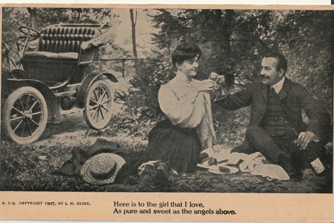 Vintage Unused Postcard: 1907 Here is to the Girl I Love