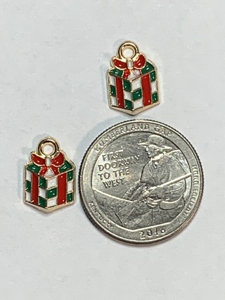 CHRISTMAS CHARMS~#84~SET OF 2 CHARMS~FREE SHIPPING!