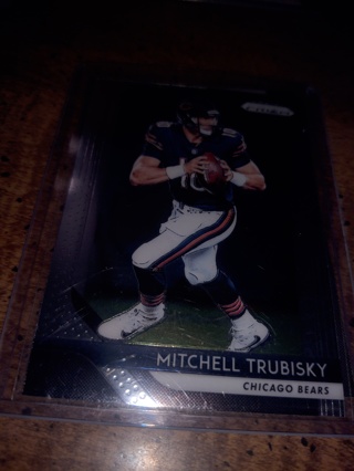 Two card lot of football  Mitchell trubisky