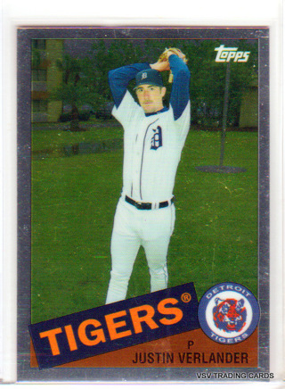 Justin Verlander, 2008 Topps Trading Card History Refractor Card #TCHC26, Detroit Tigers, (LB1)