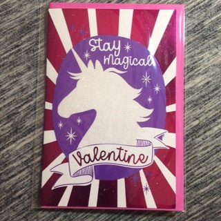 Stay Magical Valentine Unicorn Valentine's Day Card | Size: 4 1/2" x 7"