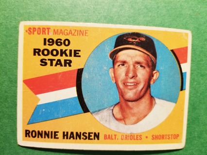 1960 - TOPPS EXMT - NRMT BASEBALL - CARD NO. 127 - RONNIE HANSEN ROOKIE - ORIOLES