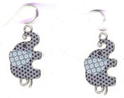 SP TEXURED ELEPHANT EARRINGS STYLE 5 (PLEASE READ DESCRIPTION