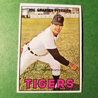 1967 - TOPPS BASEBALL CARD NO. 13 - JOE SPARMA - TIGERS - EXMT/NRMT/MT. - READ