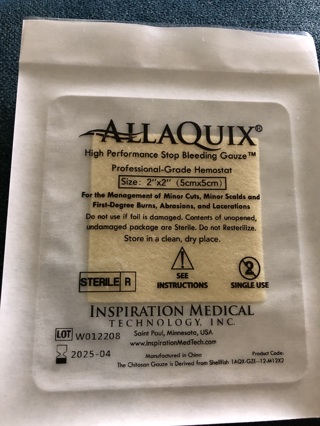 Allaquix stop bleeding gauze patch professional grade