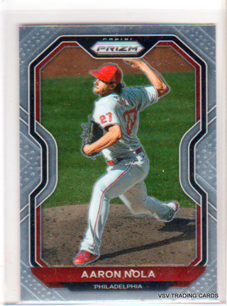 Aaron Nola, 2022 Panini Prizm Card #147, Philadelphia Phillies,  (EL4)