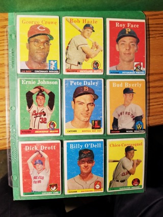 9 - LOT - 1958 TOPPS. VARIOUS CONDITION. READ