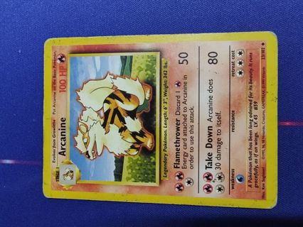 Pokemon Base Set Arcanine 23/102