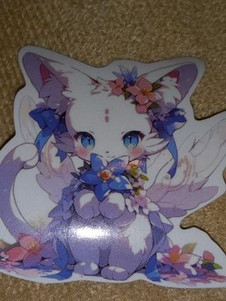 Cat Cute one vinyl sticker no refunds regular mail Win 2 or more get bonus