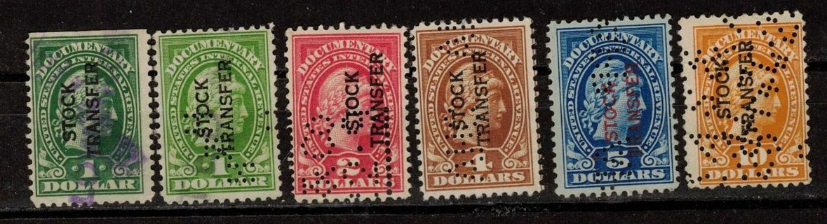 US Revenue Stock Transfer 1918 $ Stamps