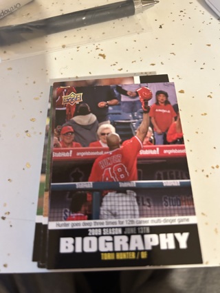 2010 upper deck biography torii hunter