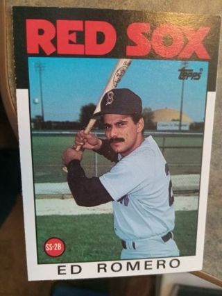 1986 TOPPS ED ROMERO BOSTON RED SOX BASEBALL CARD# 95T