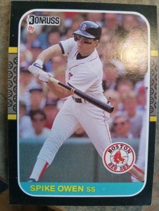 1987 DONRUSS SPIKE OWEN BOSTON RED SOX BASEBALL CARD# 633