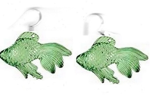 SP GREEN GOLDFISH EARRINGS #2 (PLEASE READ DESCRIPTION) 