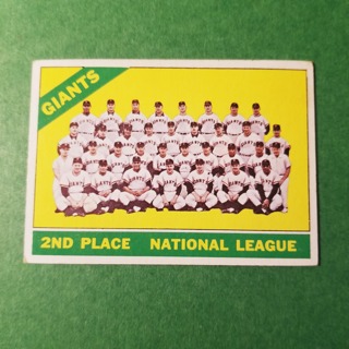 1966 - TOPPS EXMT - NRMT BASEBALL - CARD NO - 19 - SAN FRANCISCO TEAM -  GIANTS