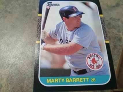 1987 DONRUSS MARTY BARRETT BOSTON RED SOX BASEBALL CARD# 523