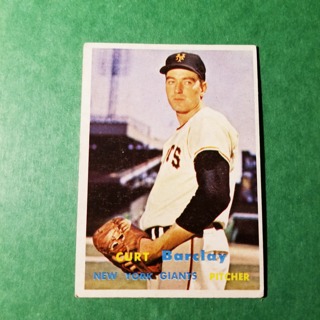 1957 - TOPPS EXMT - NRMT BASEBALL - CARD NO. 361 - CURT BARCLAY - GIANTS