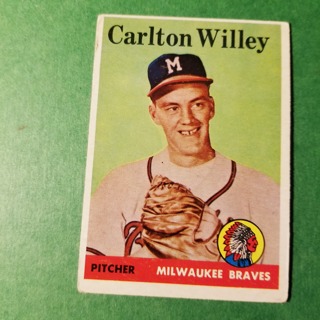 1958 - TOPPS BASEBALL CARD NO. 407 - CARLTON WILLEY - BRAVES