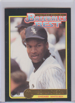 Bo Jackson, 1992 Topps McDonald's Baseball Card #33, Chicago White Sox, (L3