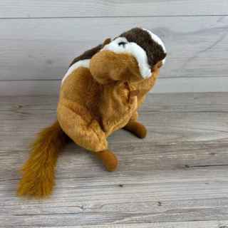 Folkmanis Chipmunk Hand Puppet 8 1/2" Plush Stuffed Animal=the tail is fur