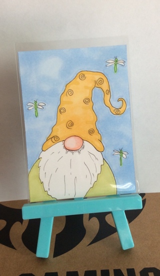 Whimsy Gnome original drawing aceo