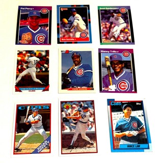 Cubs-Andre Dawson,Mark Grace,Vance Law,Rick Sutcliffe,Shawon Dunston-18 Card Lot