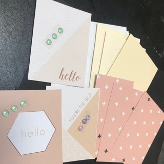3 Kits for Small Note Cards with Envelopes, Free Mail