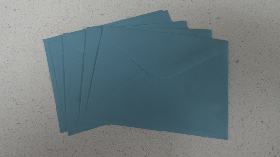 5 Small Blue Envelopes