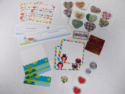 LOT of Stickers, Bookmarks and Note Cards
