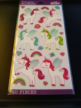 Sticko Glitter Unicorn Stickers