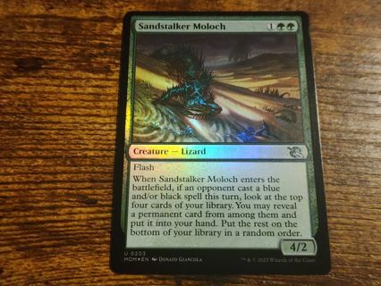 Magic the gathering mtg Sandstalker Moloch foil card March of the Machine