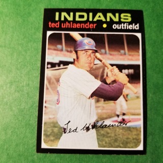 1971 Topps Vintage Baseball Card # 347 - TED UHLAENDER - INDIANS - NRMT/MT
