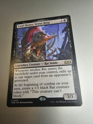 Magic the gathering mtg Lord Skitter Sewer King rare card Wilds of Eldraine