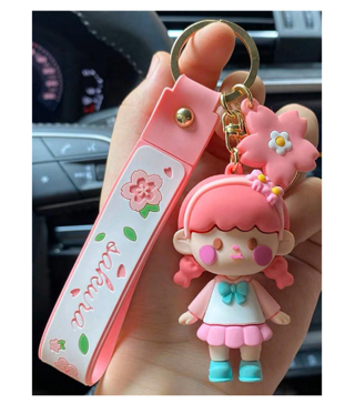 1PC cute pink cartoon keychain