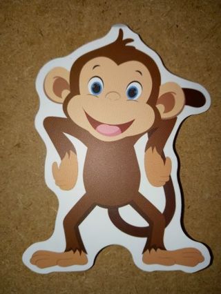 Monkey big adorable nice vinyl sticker no refunds regular mail only Very nice quality!