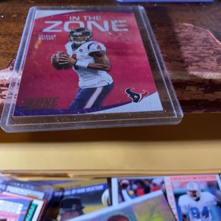 2020 score in the zone Deshaun Watson football card 