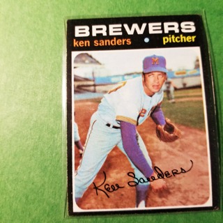 1971 Topps Vintage Baseball Card # 116 - KEN SANDERS - BREWERS - NRMT+ 