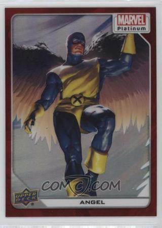 ANGEL 2023 UPPER DECK MARVEL PLATINUM CHROME RED RAINBOW REFRACTOR PARALLEL CARD