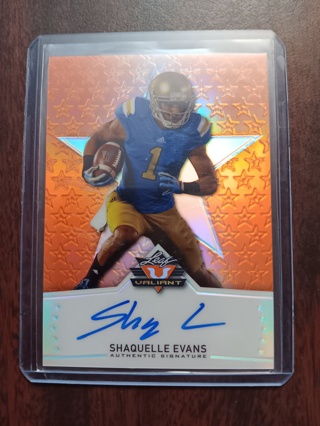 Shaquelle Evans *Auto #'d/99 (2014 Leaf Valiant