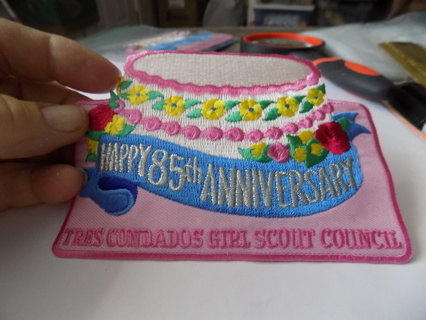 Girl Scout embrodery patch Happy 85th anniversary TRESCNDADOS G S C 5 inch wide # 2