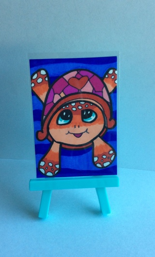 Baby Tonya original drawing aceo