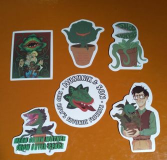 6 - "SUDDENLY SEYMOUR & AUDREY" STICKERS