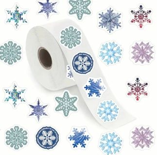 ➡️NEW❄️(10) 1" SNOWFLAKE STICKERS!!