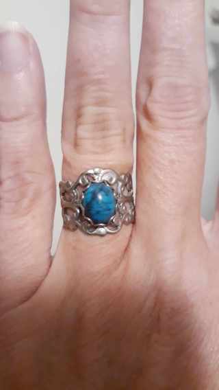 Silver/Turquoise Ring, size 6