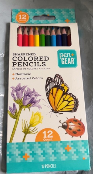 New: 12 PenGear Sharpened Bright, Bold, Colored Pencils! Class/ Crafts/ Special Effects...